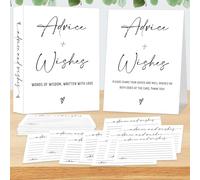 Advice and Wishes Cards Book Album, Baby Shower Advice Cards, Wedding Advice Guest Book for Bridal Shower, Mr and Mrs, Retirement, Graduation, Birthday, Words of Wisdom