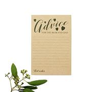 Advice for Mom and Dad Kraft Rustic (50-cards) Baby Shower, Gender Neutral Cards for Baby Shower Game, New Mom & Dad Card or Mommy & Daddy To Be, For Girl or Boy Babies, New Parent Message Advice Book