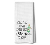 Advivio Does This Towel Smell Like Chloroform to You - Flour Sack Towel, Funny Dish Cloth Hand Towel for Bathroom Kitchen Hostess New House Housewarming