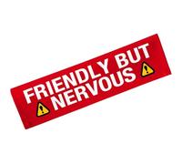Advivio Friendly But Nervous Funny Dog Leash Sleeve, Do Not Pet Leash Wrap Nervous Dog Patch Tag, for Pet Birthday Gift