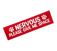 Advivio Funny Give Me Space Dog Leash Sleeve, Nervous Dog Leash Wrap Alert Hanging ID Patch Tag, for Pet Birthday Gift