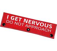 Advivio I Get Nervous Do Not Approach, Red Funny Dog Leash Sleeve, Shy Rescue Leash Wrap - 8.7 inches