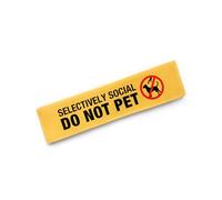 Advivio Selectively Social Dog Leash Sleeve with Hanging ID Patch Tag, Funny Do Not Pet Leash Sleeve, Service Dog Patch Accessory for Dog Owners