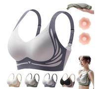 Advocatey Bra, Advocate Bra, Super Gather Bra Wireless Push-up Bra, Advocatey bras, Lifting Anti-Sagging Bra (Blue,XL(65-70kg))