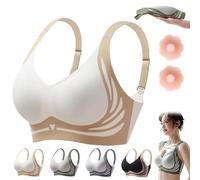 Advocatey Bra, Advocate Bra, Super Gather Bra Wireless Push-up Bra, Advocatey bras, Lifting Anti-Sagging Bra (White,2XL(70-80kg))