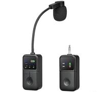 Advokingtap 1 Pack 24G Wireless Instrument Microphone with Active Noise Cancellation for Guitar Saxophone Violin, 30m Range 60Hz-16kHz Recording Stage Black(1 IN 1)