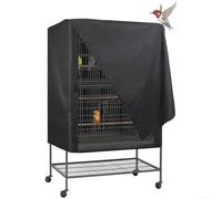 Advokingtap 1 Pack Bird Cage Cover 210D Oxford Cloth Dust Windproof Rainproof Protective Shelter For Outdoor Indoor Use Black 48X48X102Cm(66x48x102cm)