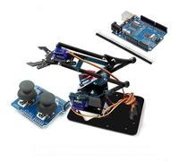 Advokingtap 1 Pack DIY Robotic Arm Kit for Soldering Practice and Electronics Learning, Black Acrylic Housing Assembly Set for Students and Hobbyists Creative Projects