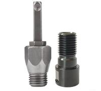 Advokingtap 1 Piece Thread Adapter For Drill Core Bits M22 Male To 1-1/4-7 Female With Split Conversion Head, Chromium Construction, Black, Suitable For Professional Drilling(B)