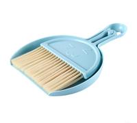 Advokingtap 1 Set for mini Broom And Dustpan Desktop Cleaning Brush Nylon Keyboard Debris Sweeper For Office Home Car Pet Trash Green(blue)