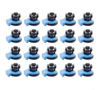 Advokingtap 10/20/30/50pcs Embedded Tube Claw Buckle Connector For 3D Printer Extruder Head, ABS Material, Fixed Diameter 4Mm, Blue And Black, for IDEAL For(20)