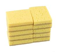 Advokingtap 10 Pack Eco Sponges,Biodegradable And Compostable Kitchen Sponges With Scrub Side, Sisal Fibre And Wood Pulp Dish Cleaning Pads for Pots, Pans, Worktops and Household Use