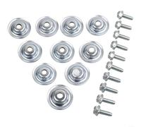Advokingtap 10PCS UTV Skid Plate Washer Bolt Kit For Polaris for RANGER RS1 for RZR for XP S 900 800 570 OEM 7556065 7518529 Steel Silver Off-Road Use