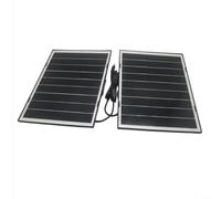 Advokingtap 16W Solar Panel Charger For Trail Cameras Waterproof Monocrystalline Silicon Plug-and-Play For Outdoor Hunting Camping Black 36X25x5cm