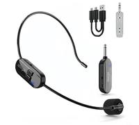 Advokingtap 2.4G Wireless Headset Microphone With 160Ft Range And Built-In Rechargeable for battery For Teaching, Outdoor Speech, Conference, Yoga Instructor And Dance for COACH