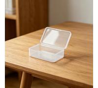 Advokingtap 20-Card Transparent Storage Box, Rectangular PP Plastic Case With Lid For ID Bank Cards for mini Photos Crafts Beads Organization, Clear