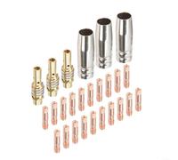 Advokingtap 26PCS MIG Welding Tip Nozzle Kit For 15AK MB-15, 0.9mm Contact Tips Gas Diffusers Conical Nozzles, Copper Consumables For Welding Torch