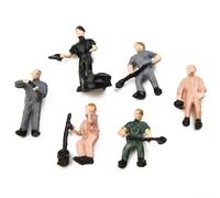 Advokingtap 27Pcs Railway Worker Figures for Model Train Diorama Scale 87 Enhance Your Sand Table Models and Landscape Projects