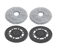 Advokingtap 4 Pack Microfiber Mop Cloth and Holder Set for Dreame for X50 Ultra Complete/for X50 Master/L50 Pro Ultra/L40s Pro Ultra/Mova V50 Ultra Complete Robot Vacuum, Effective