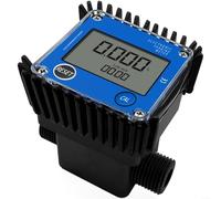 Advokingtap 4-Point External Thread Digital Gear Flow Meter 1-20L/min ±1% Accuracy LCD Display For Diesel Fuel, Methanol, Measurement In Industrial And Water Treatment(0.1-7L-min)