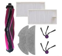 Advokingtap 7/14pcs Replacement Main Brush And Side Brush Kit With Filters And Mop Cloths For Eureka E20 And For Evo Plus Robot Vacuum, Easy To Install(7pcs)