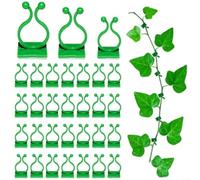Advokingtap 90 Plant Wall Clips For Climbing Plants, Green Plastic In Multiple Sizes For Indoor And Outdoor Gardening, Cable Management And Vertical Plant