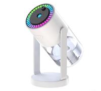 Advokingtap Air Humidifiers With Starry Night Light 7-Color LED,USB Car Purifier Whisper-Quiet 26DB Operation For Car Bedroom Office Nursery Travel(White)