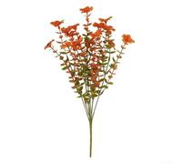 Advokingtap Artificial Fall Floral Bundle 10 Stems Faux Flowers Outdoor Indoor Decor Realistic Orange Autumn Plants Plastic 35cm for Garden Patio Balcony Seasonal Arrangements