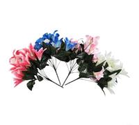 Advokingtap Artificial for Stargazer Lily Flower 45Cm For Home Decoration Garden Office Wedding Flower Arrangment(bubble pink)