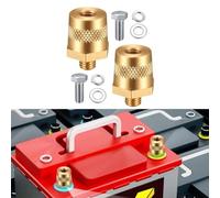 Advokingtap Car Battery Terminal Adapters M8 Brass Connectors With Screws And Washers For Cars Motorcycles Trucks Boats RVs
