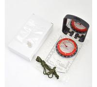 Advokingtap Card Style Portable Luminous For Compass, Magnetic With LED Light Map Orientation North Pointing Tool For Outdoor Navigation Climbing Camping(Black without lamp)