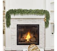 Advokingtap Christmas Cedar Garland, Tactile Soft Rubber Cedar Pine Leaf Vine Realistic Artificial Garland For Table And Desktop Holiday Decoration(2.7 m)