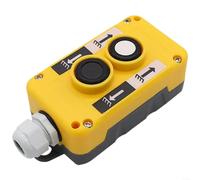 Advokingtap COP-2B/3B/4B Crane Control Switch With ABS Flame-Retardant Housing, 2A/5A 250V/500V Normally Open Pushbutton, Orange-Yellow For Hoisting In High-Rise Buildings(COP-2B)