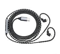 Advokingtap Detachable Earphone Cable 078Mm 2 Pin Silver-Plated OFC With Mic for BRAIDED Wire For Shure MMCX A2DC Sports Running Black(TFZ 0.78)