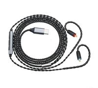 Advokingtap Detachable Earphone Cable 078Mm 2 Pin Silver-Plated OFC With Mic for BRAIDED Wire For Shure MMCX A2DC Sports Running Black(Red Blue MMCX)