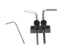 Advokingtap Electric Guitar Tool Holder Headstock Mounted Hex Key Rack - Silver Metal Bracket with 2.5 3mm Wrenches(Black)