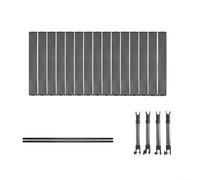 Advokingtap Folding Camping Trolley Table Top Adjustable Height Steel Board 78X46Cm Or 95X55Cm For Picnic Bbq Hiking Outdoor Garden(Grey)