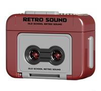 Advokingtap for mini Retro Cassette Recorder Keychain Ornament With Classic Red Design And Compact ABS Build For Nostalgic To Couples Or Friends