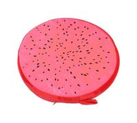 Advokingtap Fruit Shaped Plush Cushion Round Decorative Pillow For Sofa Bed Reading Soft Cotton Foam Filled Cute Home Decoration 33Cm Watermelon(Dragon Fruit)