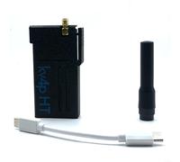 Advokingtap KV4P HT V20 Dual-Band VHF/UHF Amateur Radio Transceiver PPT Module For Android Smartphone, USB-C Portable Off-Grid Communication Device, Black ABS, for IDEAL For(Data cable)