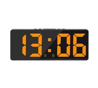 Advokingtap Led Digital Alarm Clock With Voice Control, Adjustable Brightness And Temperature Display For Bedroom, Office Or Study(orange)