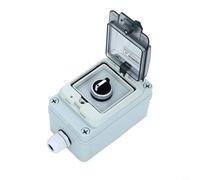 Advokingtap Outdoor Waterproof Button Control Box with Switch and Self-Resetting Junction, ABS Shell, Heat-Resistant Polycarbonate, Dustproof for Garden or Workshop Use(D)