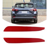 Advokingtap Rear Bumper Reflector Reflex Lamps Set for Mazda 3 2008 2012 Left Right Side 2 Pieces Replacement ABS Material