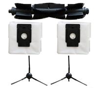 Advokingtap Replacement Dust Bag Kit, 1 Main Brush 2 Side Brushes And 2 Black Card Dust Bags For Verefa L11 Pro For Enhanced Cleaning Performance