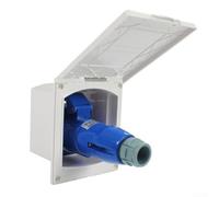 Advokingtap RV Power Socket 16A, 220V-240V Waterproof Socket Female External 3 Pin Flush Outlet For Caravan RV