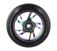 Advokingtap Scooter Wheel Set, 100Mm Aluminum Alloy With Bearings And Spacers, High Performance Stunt Wheels For Reliable Grip, 1-Pair