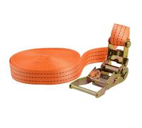 Advokingtap Tie Down Cargo Strap 1Pc 10M Duty Ratchet Belt With Buckle Polyester Orange For Securing Luggage And Garden Tools During Transport(12 Meters)