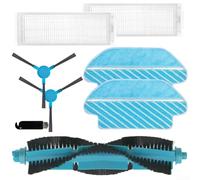 Advokingtap Vacuum Replacement Kit With Main Roller Brush, Side Brushes, Filters And Mop Rags For Cecotec for CONGA 3290/3390/3490/3590/3690/3790/3890 for ELITE 4090/4690/5090/5490/6090/7090,