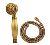 Advokingtap Vintage Handheld Shower Head Replacement Detachable Brass Bathroom Showerhead with 150cm Hose High Pressure Water Saving Design