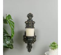 Advokingtap Vintage Wall Sconces For Candles, Decorative Wall Candle Holders, For Gothic Home Hallway Living Room Bedroom Vintage Room Decoration(Black)